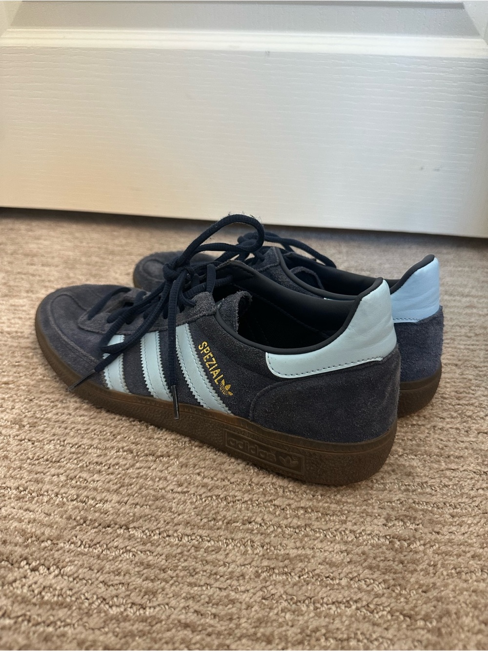 Adidas Spezial Suede Sneakers – Navy with Light Blue Stripes - Picture 2 of 5